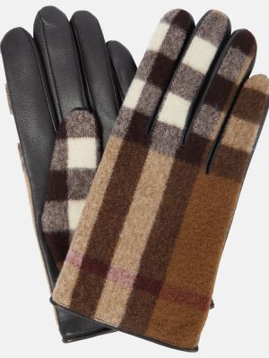 Rękawiczki wełniane vintage Burberry