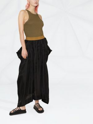 Drapované dlouhá sukně Uma Wang černé