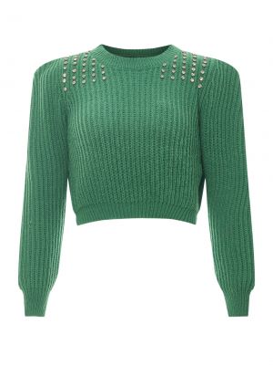 Átlátszó pulóver Faina zöld