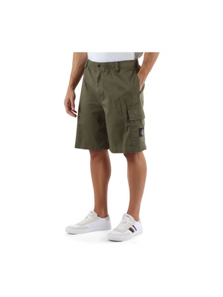 Pantalones cortos de algodón Calvin Klein Jeans verde