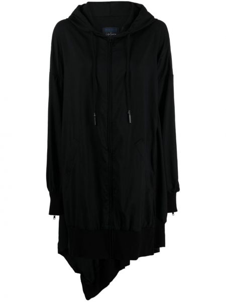 Памучно палто Yohji Yamamoto черно