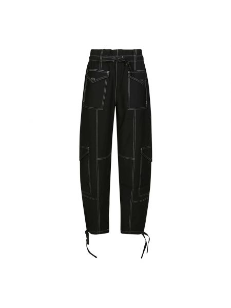 Skinny jeans ausgestellt Ganni schwarz