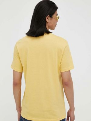 Bavlněné tričko s potiskem Mustang žluté