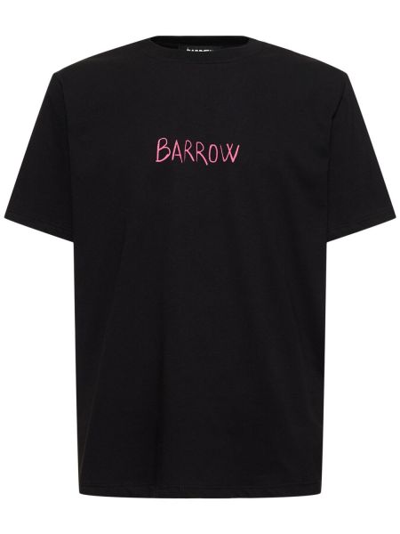 Bombažna majica s potiskom Barrow črna