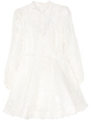 Mini šaty Zimmermann bílé