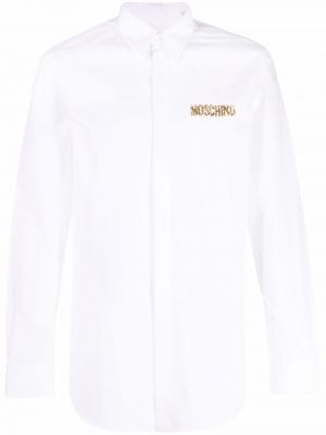 Camisa con bordado Moschino blanco