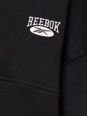 Bavlnená mikina na zips Reebok Classics čierna