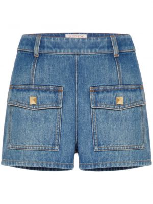 Shorts en jean Valentino Garavani bleu