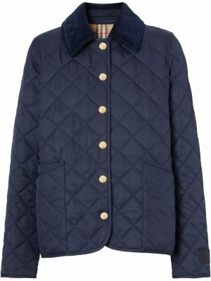 Gesteppte cord jacke Burberry blau