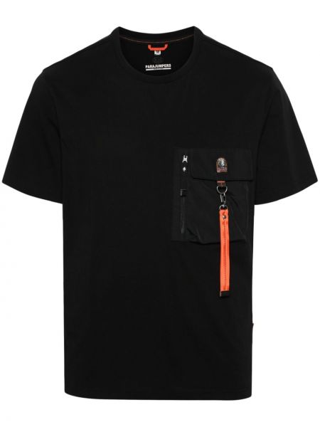 Βαμβακερή μπλούζα Parajumpers μαύρο