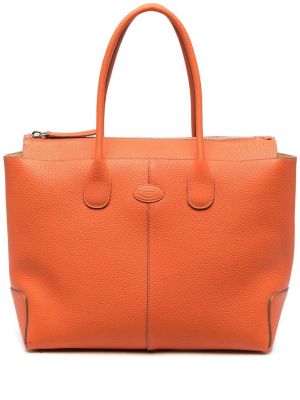 Lær shoppingbag Tod's oransje