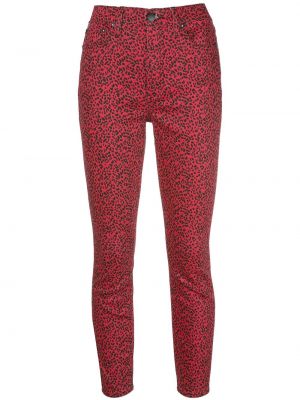 Pantalones leopardo Alice+olivia rojo