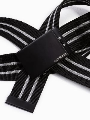 Pruhovaný pásek Ombre Clothing černý