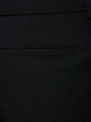 Spodnie wełniane z krepy Acne Studios czarne