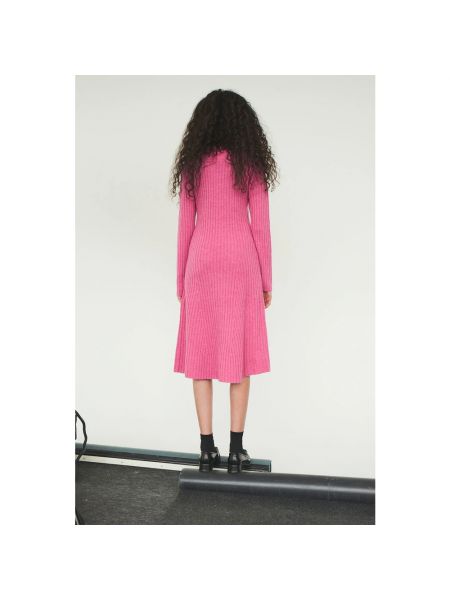 Vestido largo de lana Designers Remix rosa