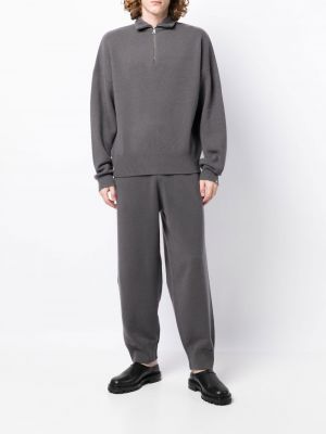 Pantalon de joggings en cachemire en tricot Extreme Cashmere gris