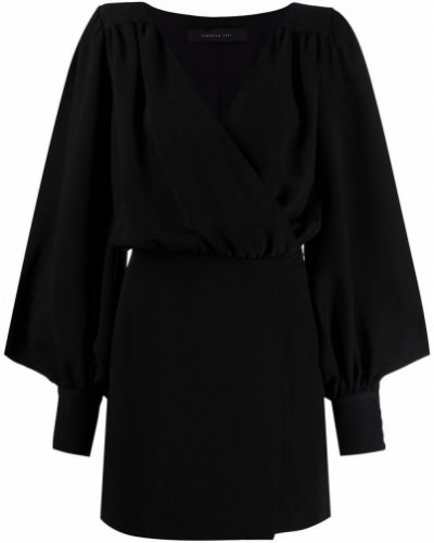Vestido de cóctel manga larga Federica Tosi negro