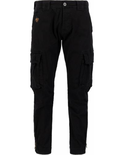 Pantaloni cargo cu buzunare Alpha Industries negru