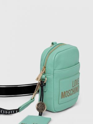Поясна сумка Love Moschino, бірюзова