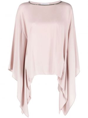 Ασύμμετρη μπλούζα Fabiana Filippi ροζ