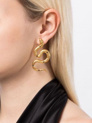 Boucles d'oreilles à boucle à motif serpent Natia X Lako