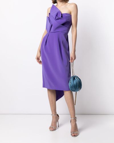 Vestido de cóctel con escote pronunciado Azzi & Osta violeta