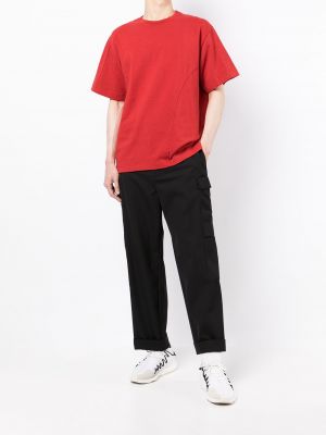 T-shirt mit rundem ausschnitt Gr10k rot