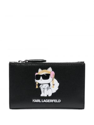 Korthållare i läder Karl Lagerfeld svart