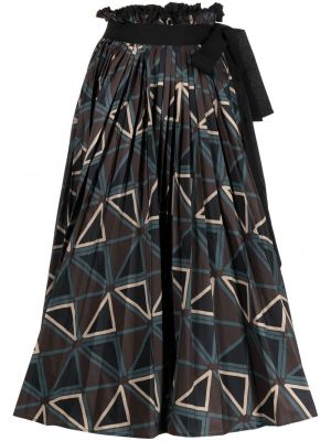 Πλισέ φούστα με σχέδιο Antonio Marras μαύρο