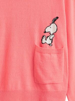 Sweter z kieszeniami Chinti & Parker różowy