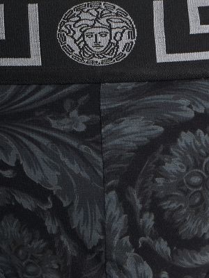 Βαμβακερή κιλότα με σχέδιο Versace Underwear μαύρο