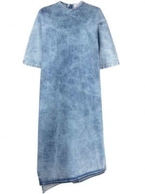 Асиметрична дънкова рокля Christian Wijnants синьо