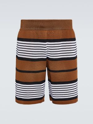 Shorts à rayures Burberry marron