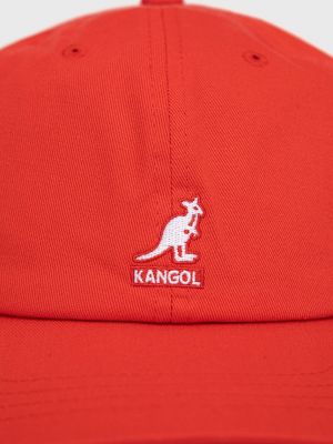 Bavlněný čepice s aplikacemi Kangol červený