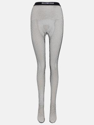 Hlačne nogavice z mrežo Balenciaga črna
