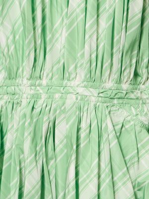 Rochie mini în carouri cu mâneci lungi Jil Sander verde