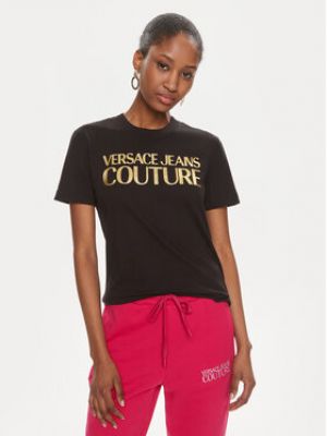 Slim fit tričko Versace Jeans Couture černé