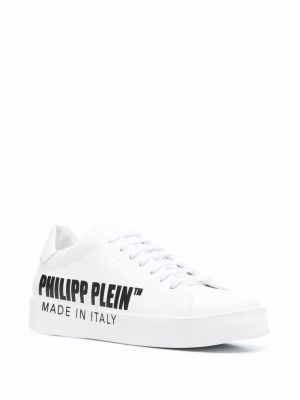 Sneakersy skórzane Philipp Plein białe