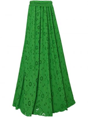 Bavlnená sukňa Carolina Herrera zelená