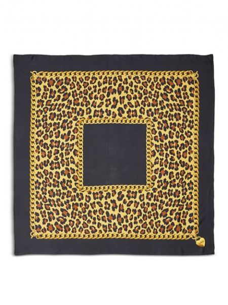 Леопардовый шелковый шарф с принтом Echo