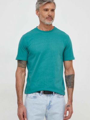 Памучна тениска с дълъг ръкав Desigual зелено