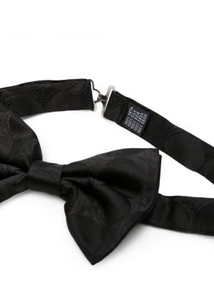 Šilkinis kaklaraištis su lankeliu Tagliatore juoda