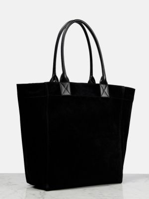 Semišová shopper kabelka Isabel Marant černá