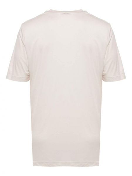 Lyocell t-shirt mit rundem ausschnitt Zimmerli weiß