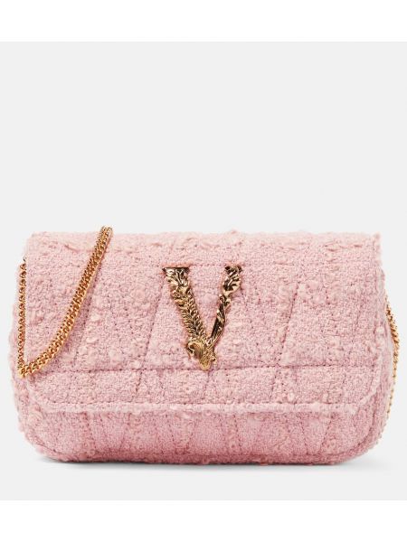 Чанта за ръка от туид Versace