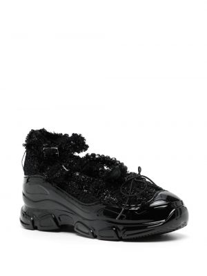 Tvīda kurpes ar pērlītēm Simone Rocha melns