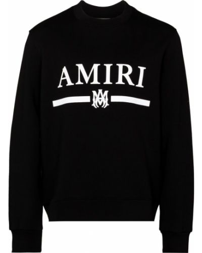 Trykt bomull sweatshirt Amiri svart