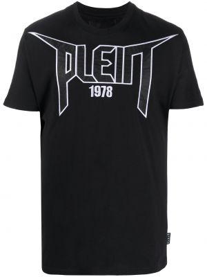 Brodeerattu t-paita Philipp Plein musta