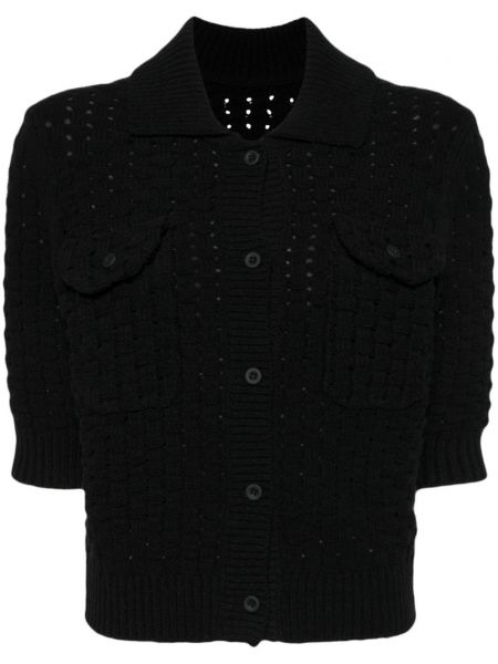Cardigan en tricot avec manches courtes Jnby noir