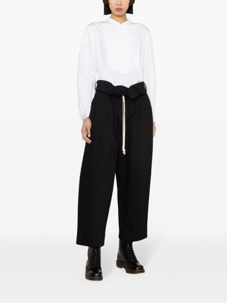 Skinny džíny s vysokým pasem Yohji Yamamoto černé